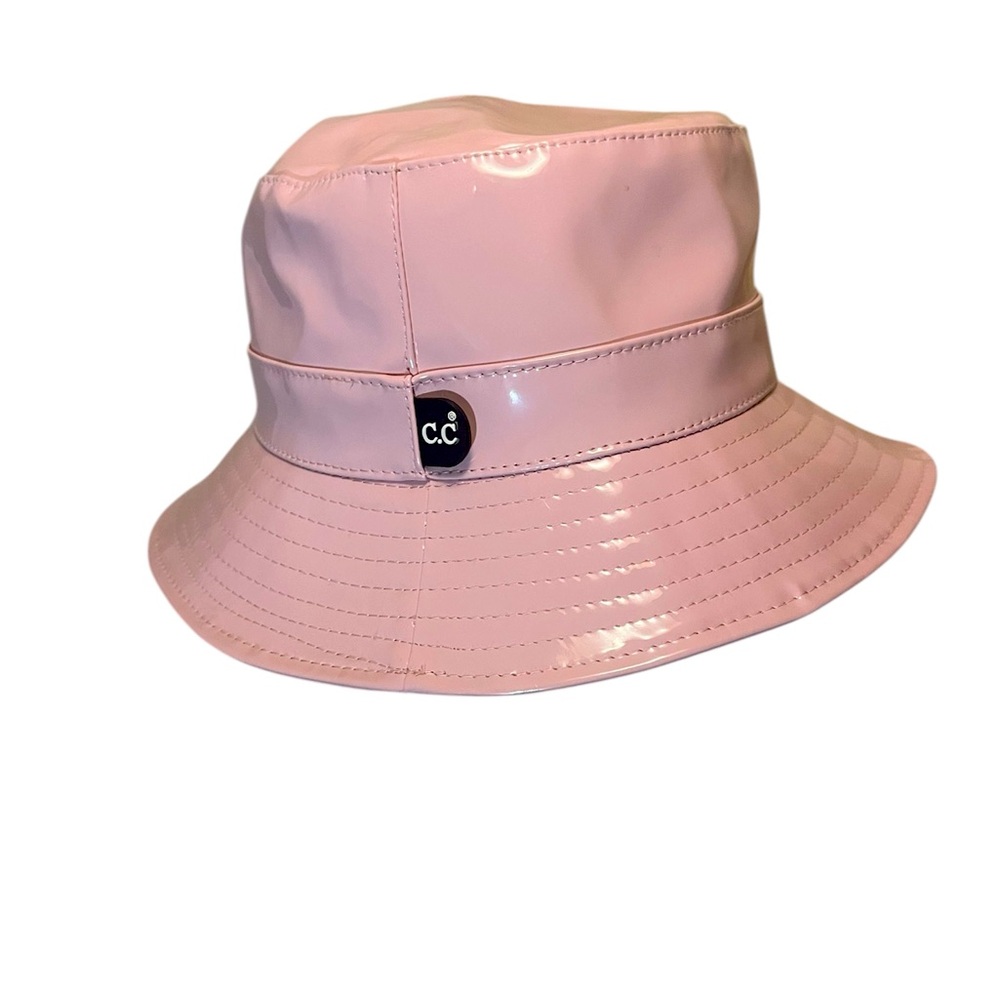Pink Faux Leather Bucket Hat - EOY Sale Item